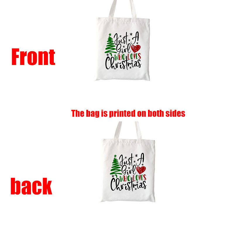 Cadou de Crăciun Fericit Harajuku Kawaii Print Femei Shopper Geantă Shopper alb Femei Shopper Genți de umăr Geantă Tote, Drop Ship