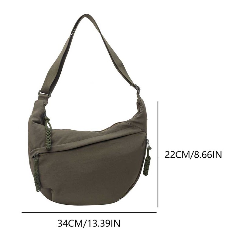 Geantă pentru femei Hobo Sling Geantă cu mai multe buzunare Crescent Crossbody Geantă de mare capacitate zilnică Messenger Curea reglabilă Geantă de călătorie în aer liber