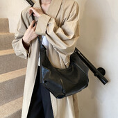 Torba ispod pazuha PU kožna jednobojna polumjesečasta torba za žene, ručna torba s podesivim remenom, torba s patentnim zatvaračem Hobo torba za posao, putovanje