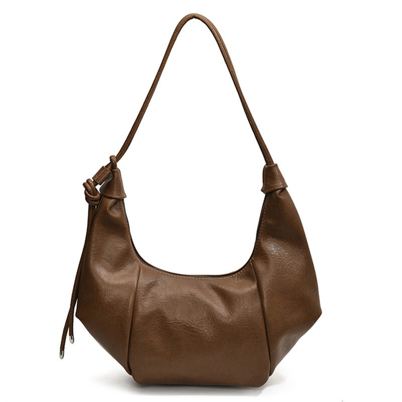 Torba ispod pazuha PU kožna jednobojna polumjesečasta torba za žene, ručna torba s podesivim remenom, torba s patentnim zatvaračem Hobo torba za posao, putovanje