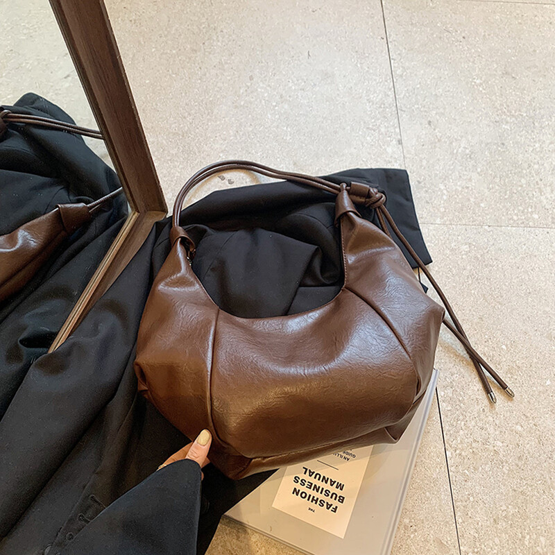 Torba ispod pazuha PU kožna jednobojna polumjesečasta torba za žene, ručna torba s podesivim remenom, torba s patentnim zatvaračem Hobo torba za posao, putovanje