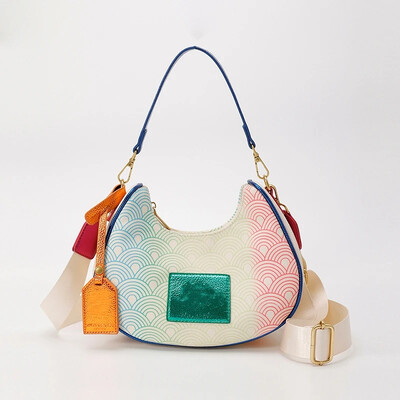 2025. Novi dizajn Ženska torba ispod pazuha Niche Personalizirana gradijentna boja Torba ispod pazuha Torba za rame s otisnutom orlovskom glavom Platnena torba