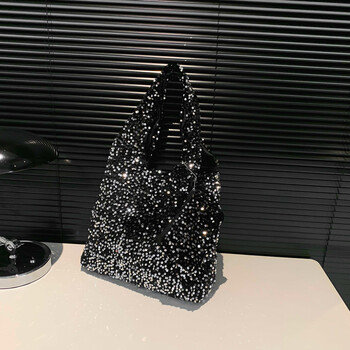 Τσάντα Slouchy Shoulder Bag για Γυναικεία Sequin Hobo Τσάντα μασχάλης για τη δουλειά Ταξιδιωτικές αγορές