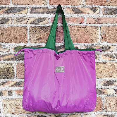 Geantă de cumpărături reutilizabilă Geantă ecologică de mare capacitate Genți de mână din nailon de culoare solidă Husă de depozitare pentru umăr, pliabilă, impermeabilă