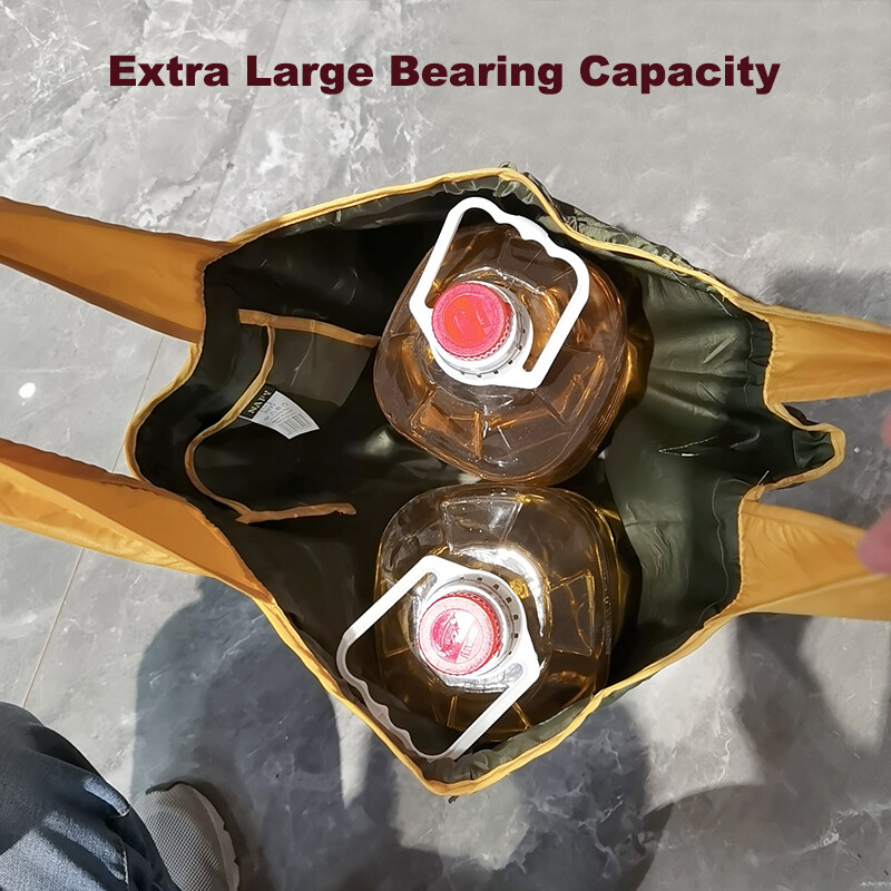 Geantă de cumpărături reutilizabilă Geantă ecologică de mare capacitate Genți de mână din nailon de culoare solidă Husă de depozitare pentru umăr, pliabilă, impermeabilă