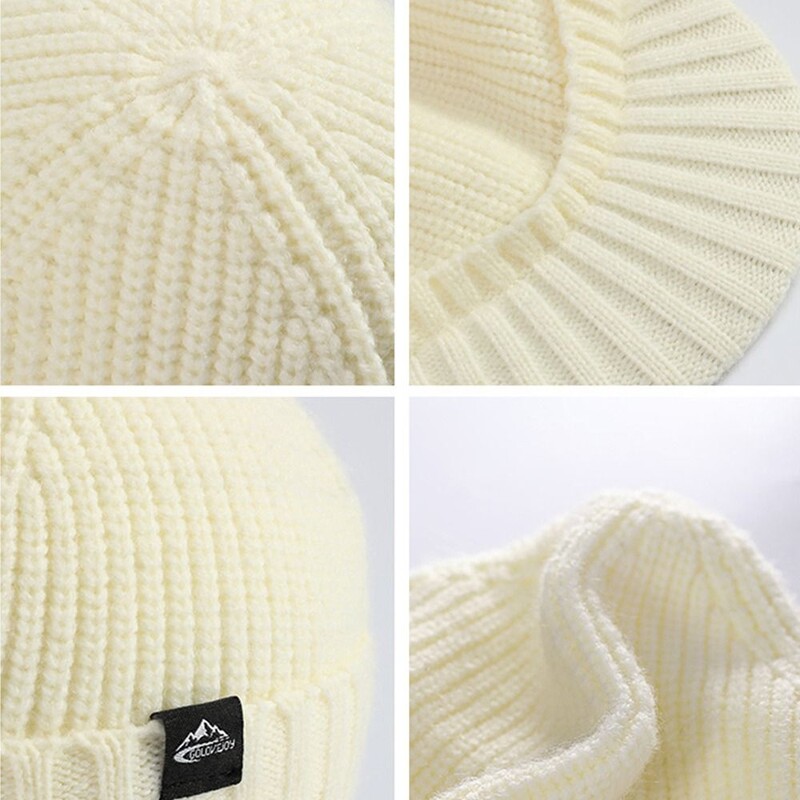 Pălărie tricotată caldă, rezistentă la vânt, la modă, Șapcă cu vârf scurtă, rezistentă la frig, pentru toamnă și iarnă.