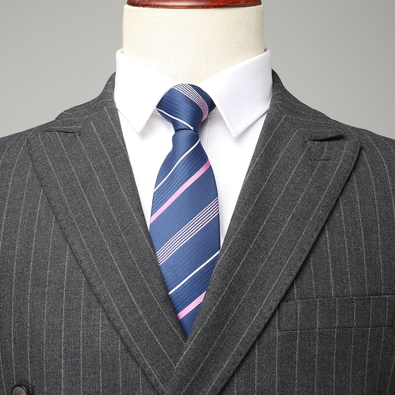 2024 Noi afaceri pentru bărbați (costum + pantaloni) Modă și frumusețe Tendință cu dungi Casual Boutique Dublu piese Set din două piese M-6XL