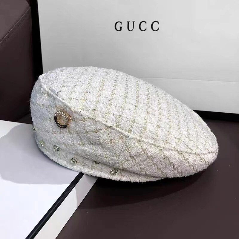 Jaunā rudens un ziemas režģa berete ir moderna un daudzpusīga sievietēm. Ikdienas ielu gleznotāja cepure Plakana astoņstūra cepure