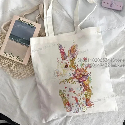 Geantă de mână cu pisici și flori pentru femei, estetică vintage, design pisicuță, genți de cumpărături pentru fete adolescente, geantă reutilizabilă, geantă de umăr pentru femei