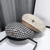 Pălărie de damă Beretă 2023 Noua modă cu picioare de găină Femeie Britanică Retro octogonală Pălărie de pictor Pălărie de toamnă Kepi pentru femei