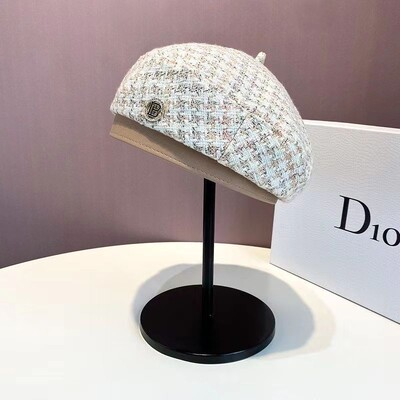 Pălărie de damă Beretă 2023 Noua modă cu picioare de găină Femeie Britanică Retro octogonală Pălărie de pictor Pălărie de toamnă Kepi pentru femei