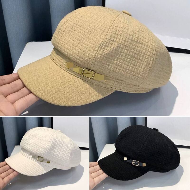 Nove modne dizajnerice Zimske ženske beretke Ženske retro beretke Kape za žene Kape Šeširi Šeširi za žene Osmerokutni šešir