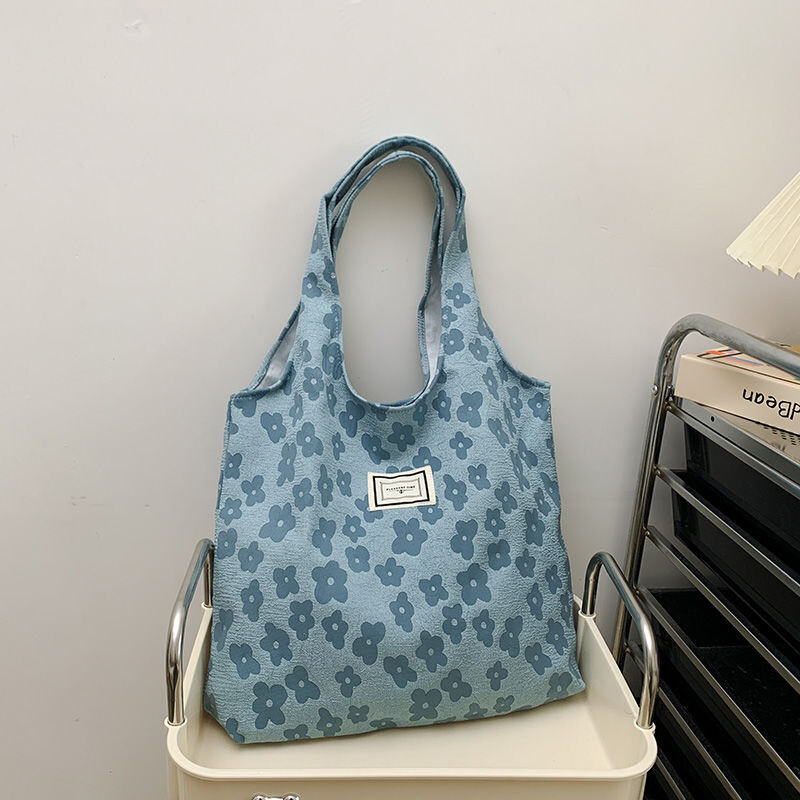 Geantă tote elegantă cu relief pentru navetă, geantă de umăr versatilă zilnică, geantă de mână din pânză cu design original, geantă casual pentru subrat