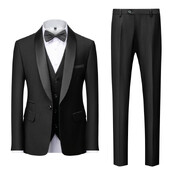 M-6XL pentru bărbați ocazional de afaceri au costum pentru fumat High End Brand Boutique Fashion Blazer Vest Pantaloni Mire rochie de mireasă Costum de petrecere
