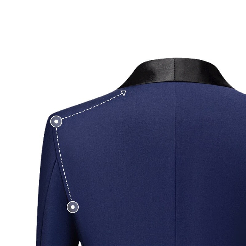 M-6XL pentru bărbați ocazional de afaceri au costum pentru fumat High End Brand Boutique Fashion Blazer Vest Pantaloni Mire rochie de mireasă Costum de petrecere