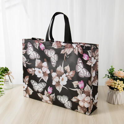 Butterfly Cats Eco Shopping Bag Сгъваема чанта за храна за вкъщи Пазарска чанта за многократна употреба с нетъкано филмово покритие Пътни сгъваеми чанти за хранителни стоки