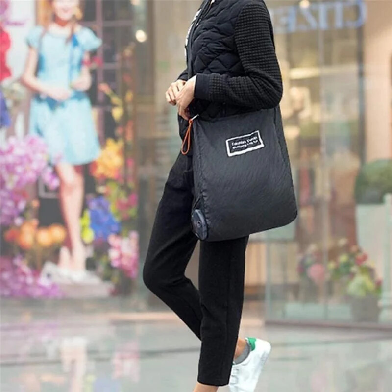 Mini saci portabile pliante de piata saci de depozitare multifunctionale cu disc mic de calatorie saci de cumparaturi reutilizabile in aer liber pentru supermarket