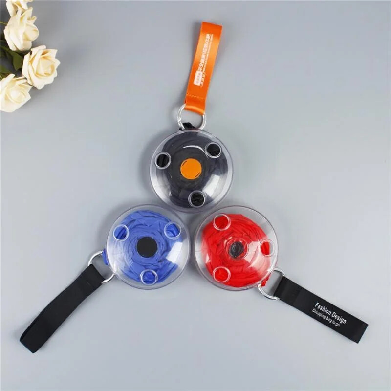 Mini saci portabile pliante de piata saci de depozitare multifunctionale cu disc mic de calatorie saci de cumparaturi reutilizabile in aer liber pentru supermarket