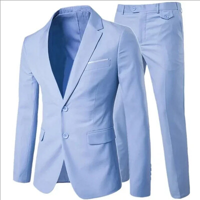 Costume elegante pentru barbati nunta 3 piese 2 set jachete vesta pantaloni sacouri de lux tinuta mire clasic complet 2024 costum formal