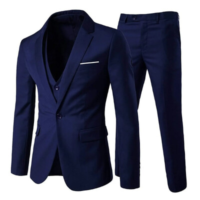 Costume elegante pentru barbati nunta 3 piese 2 set jachete vesta pantaloni sacouri de lux tinuta mire clasic complet 2024 costum formal