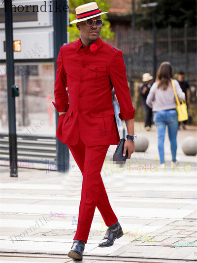 Thorndike Ultimele modele de pantaloni jachete clasice din Africa Costume pentru nuntă Set formal slim fit bărbați smoking de mire costum de bal pentru bărbați