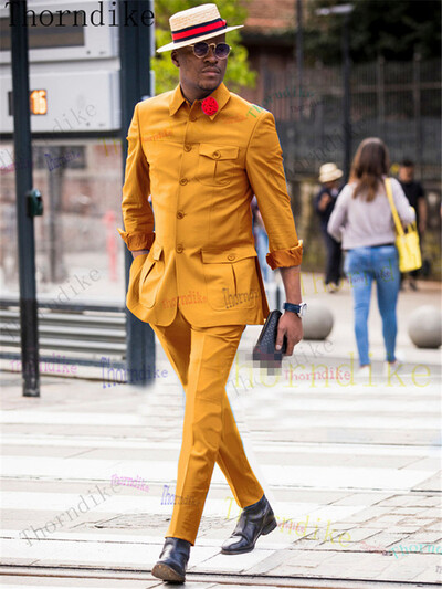 Thorndike Ultimele modele de pantaloni jachete clasice din Africa Costume pentru nuntă Set formal slim fit bărbați smoking de mire costum de bal pentru bărbați