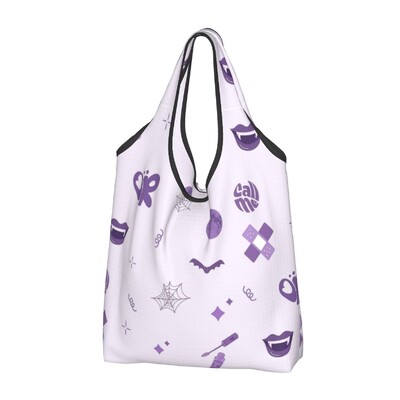 Olivia Genți de cumpărături reutilizabile Rodrigos Sour Guts de vampiri Genți de cumpărături lavabile la mașină, pungă mare de depozitare, husă atașată