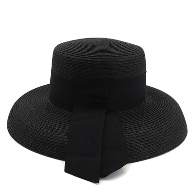 Ljeto 2023. Slamnati šešir s vrpcom Hepburn stil s velikim strehama Ženski šešir na otvorenom Putovanje na moru Odmor na plaži Sunčani šešir Modni šešir