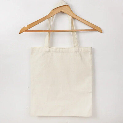 Genți de umăr ocazionale de mare capacitate Geantă de pânză pentru cumpărători Moda EcoTote Pânză de bumbac Genți de mână reutilizabile DIY pentru femei Bărbați