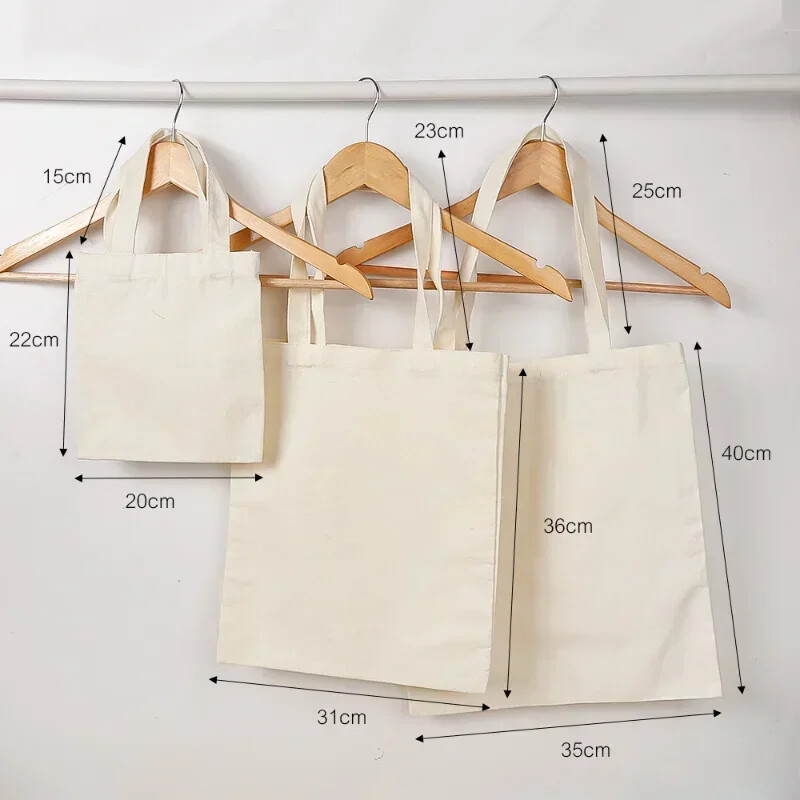 Genți de umăr ocazionale de mare capacitate Geantă de pânză pentru cumpărători Moda EcoTote Pânză de bumbac Genți de mână reutilizabile DIY pentru femei Bărbați