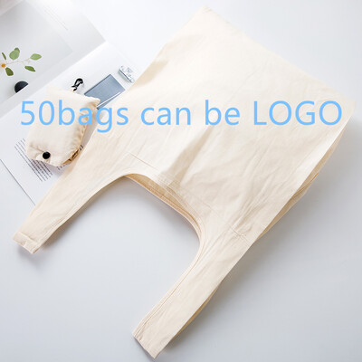 EKO Tote Somas Saliekamais iepakojums Rokassomas Audekla somas Atkārtoti lietojama kokvilnas viena plecu soma Iepirkšanās čeks Sieviešu salokāma iepirkumu soma