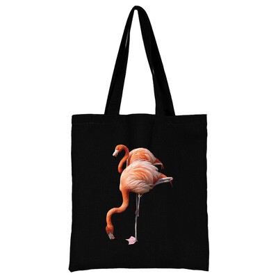 Geantă de cumpărături din pânză pentru femei Genți de umăr Genți de mână pentru cumpărători Genți de mână pentru navetă Poze de mână cu imprimeu flamingo New Fashion Tote pentru depozitare ecologică