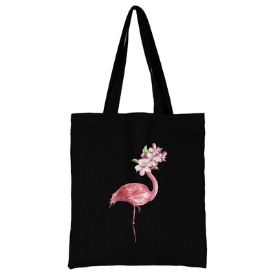 Geantă de cumpărături din pânză pentru femei Genți de umăr Genți de mână pentru cumpărători Genți de mână pentru navetă Poze de mână cu imprimeu flamingo New Fashion Tote pentru depozitare ecologică