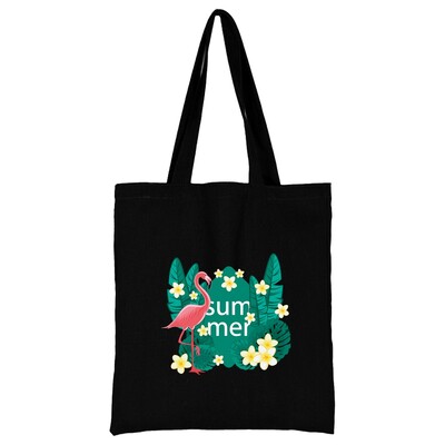 Geantă de cumpărături din pânză pentru femei Genți de umăr Genți de mână pentru cumpărători Genți de mână pentru navetă Poze de mână cu imprimeu flamingo New Fashion Tote pentru depozitare ecologică