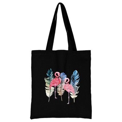Geantă de cumpărături din pânză pentru femei Genți de umăr Genți de mână pentru cumpărători Genți de mână pentru navetă Poze de mână cu imprimeu flamingo New Fashion Tote pentru depozitare ecologică