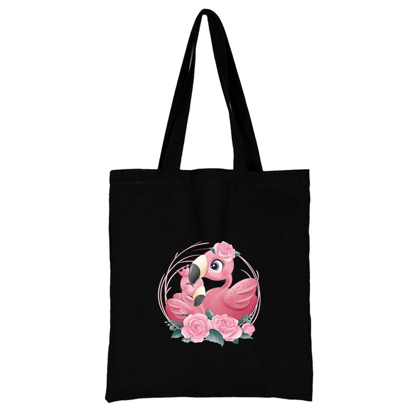 Geantă de cumpărături din pânză pentru femei Genți de umăr Genți de mână pentru cumpărători Genți de mână pentru navetă Poze de mână cu imprimeu flamingo New Fashion Tote pentru depozitare ecologică