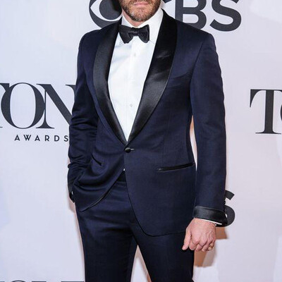 Tumši zili vīriešu uzvalki melni satīna šalles atloks Slim Fit balles vīriešu uzvalks modes kāzu smokingi 2 daļīgs komplekts jaka ar biksēm