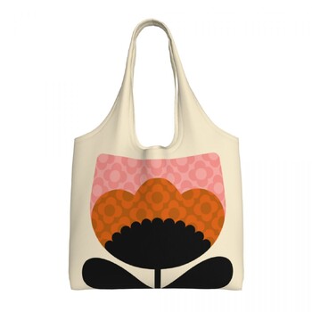 Персонализирани сладки печатни щампи Spring Bloom Orla Kiely Tote Пазарски чанти Миещи се платнени чанти Shopper Shopper Photograph