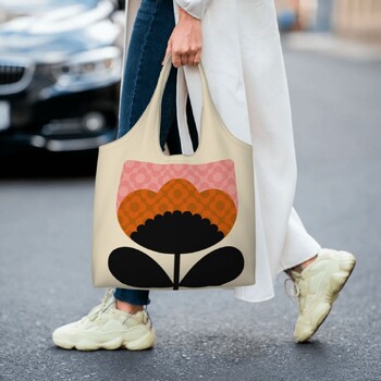 Персонализирани сладки печатни щампи Spring Bloom Orla Kiely Tote Пазарски чанти Миещи се платнени чанти Shopper Shopper Photograph