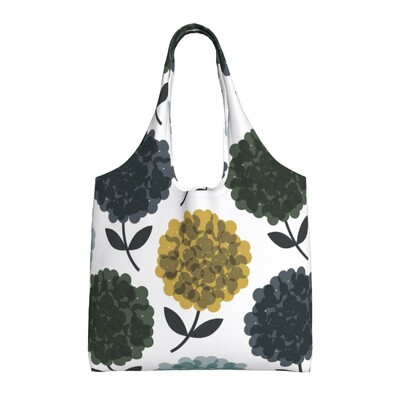 Prilagođene slatke printane proljetne cvjetnice Orla Kiely torbe za kupnju Torbe od platna koje se mogu prati na ramena Shopper fotografske torbe