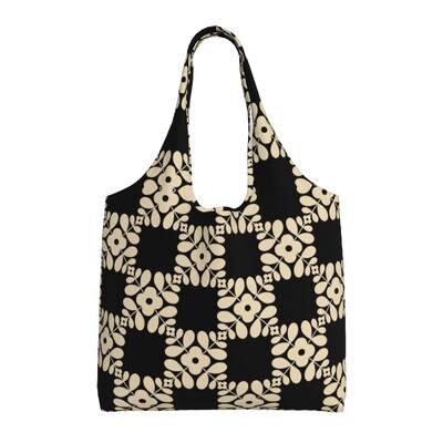 Prilagođene slatke printane proljetne cvjetnice Orla Kiely torbe za kupnju Torbe od platna koje se mogu prati na ramena Shopper fotografske torbe