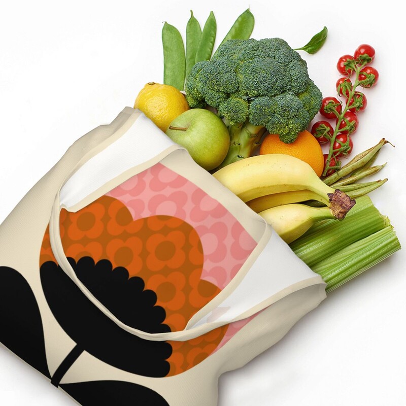 Prilagođene slatke printane proljetne cvjetnice Orla Kiely torbe za kupnju Torbe od platna koje se mogu prati na ramena Shopper fotografske torbe