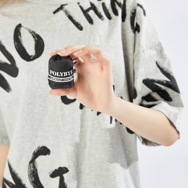 Polybye nailon pliabil geantă reutilizabilă pentru cumpărături geantă mică Geantă de băcănie, ușoară, solidă premium