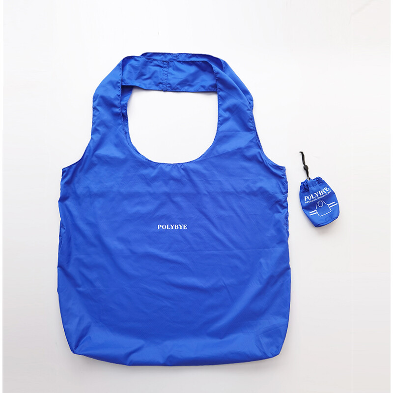 Polybye Geantă de tote reutilizabilă super ușoară Geantă de cumpărături pliabilă din nailon ecologică Geantă de băcănie Geantă de prânz Geantă de reciclare