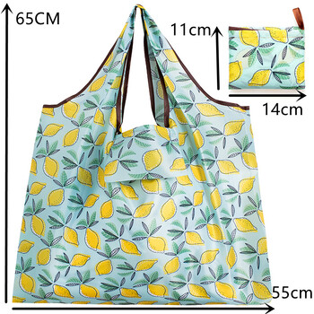 Τσάντα αγορών Nylon Large Tote ECO Επαναχρησιμοποιήσιμη Πολυεστερική Φορητή Γυναικείες τσάντες ώμου Πτυσσόμενη θήκη Πτυσσόμενη