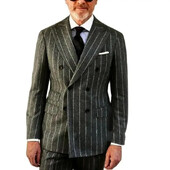 Costum pentru bărbați cu dungi gri, 2 piese, Blazer dublu, smoking de mire pentru bărbați, slim fit, formală, de afaceri, îmbrăcăminte pentru bărbați, costum pentru bărbați