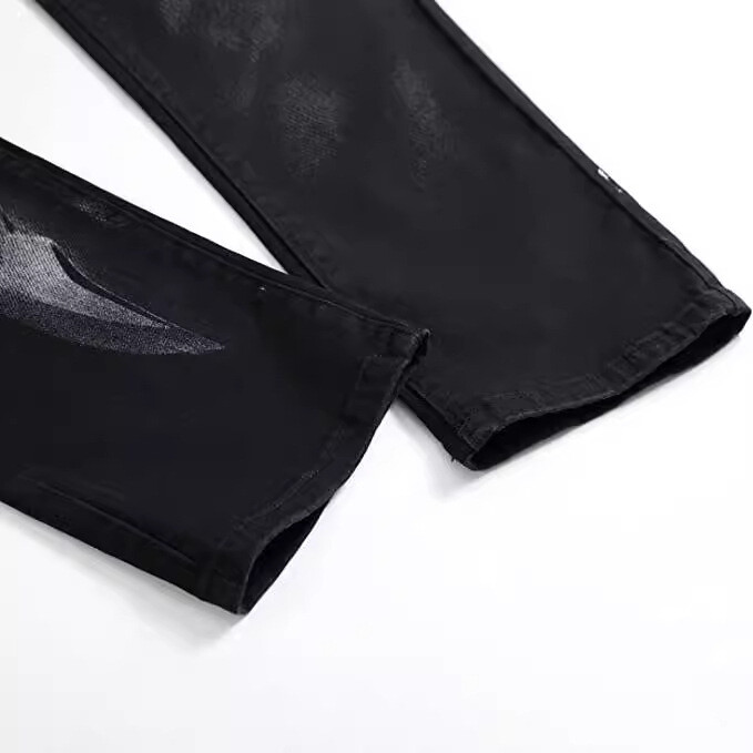 2024 noi blugi pentru bărbați de comerț exterior european și american, blugi cu fermoar la modă, pantaloni pentru bărbați cu design original, pantaloni pentru bărbați, la modă