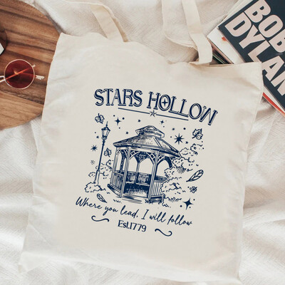 Geantă de cumpărături Gilmore Girls, geantă de iuta, geantă de bumbac, geantă de cumpărături, geantă de iuta, țesătură, sac cabas sac toile