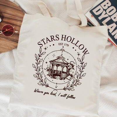 Geantă de cumpărături Gilmore Girls, geantă de iuta, geantă de bumbac, geantă de cumpărături, geantă de iuta, țesătură, sac cabas sac toile