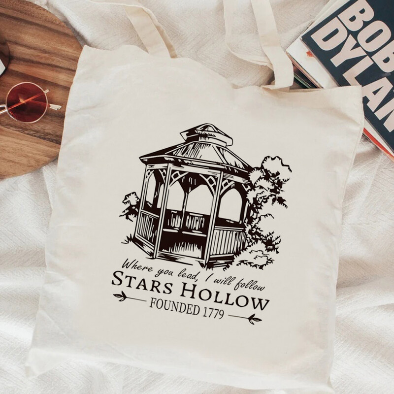 Geantă de cumpărături Gilmore Girls, geantă de iuta, geantă de bumbac, geantă de cumpărături, geantă de iuta, țesătură, sac cabas sac toile